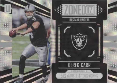 2017 Panini Unparalleled Derek Carr #ZI-8