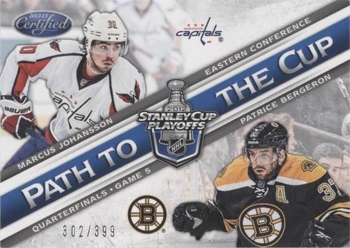 2012-13 Panini Certified - Marcus Johansson Patrice Bergeron #PCQF33