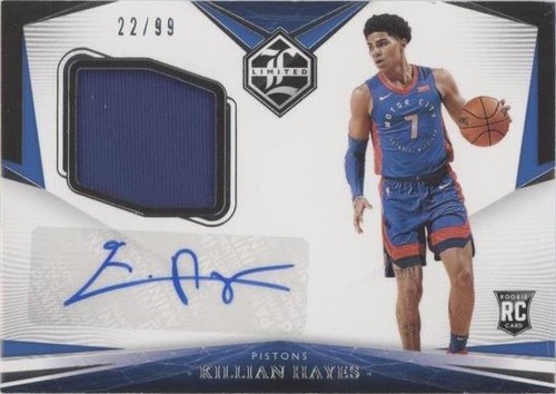 KILLIAN HAYES RC AUTO 2枚セート 2020 Panini Black Rookie Memorabilia Silver /25 Killian