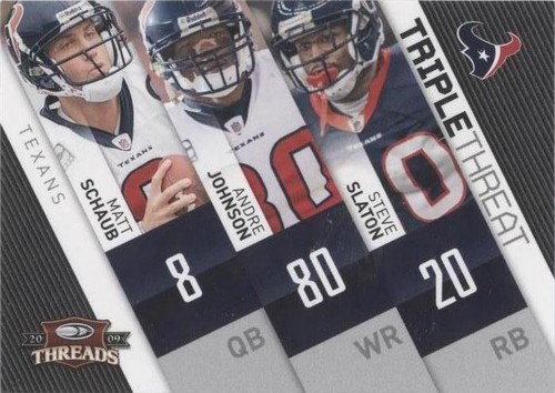 2009 Donruss Threads Andre Johnson Matt Schaub Steve Slaton #3