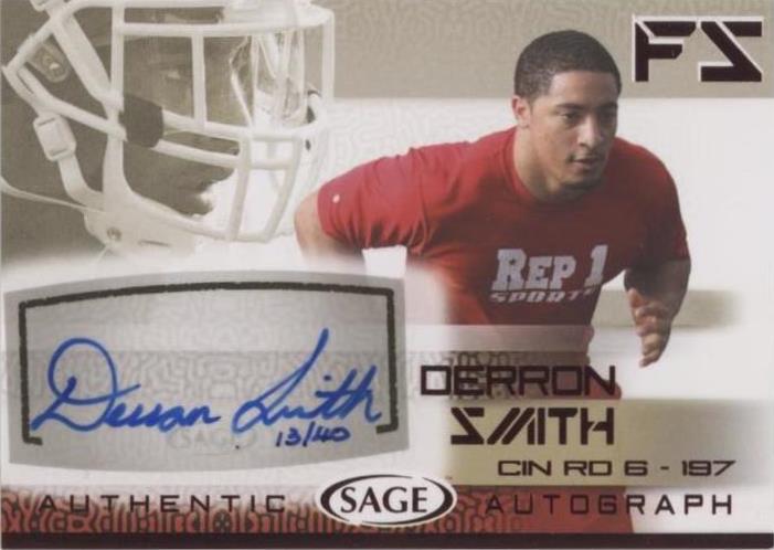2015 Sage Autographed Derron Smith #A43