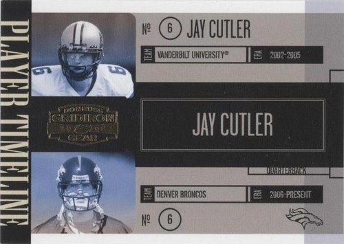 2006 Donruss Gridiron Gear Jay Cutler #PT-28