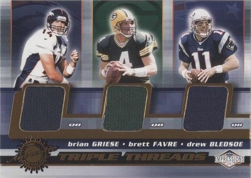 2001 Pacific Impressions Brett Favre Brian Griese Drew Bledsoe #17