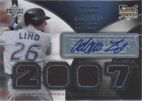 2007 Upper Deck Exquisite Rookie Signatures - Adam Lind #190
