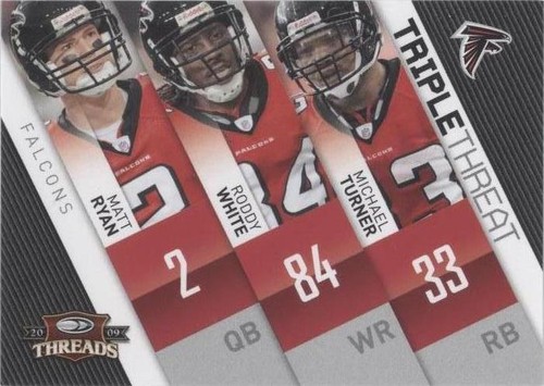 2009 Donruss Threads Matt Ryan Michael Turner Roddy White #7
