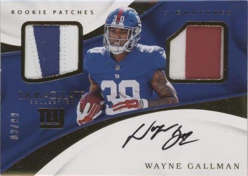 2017 Panini Immaculate Collection Wayne Gallman #IS-WG