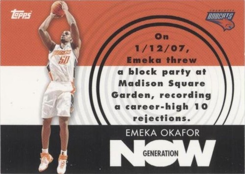2007-08 Topps - Emeka Okafor #GN7