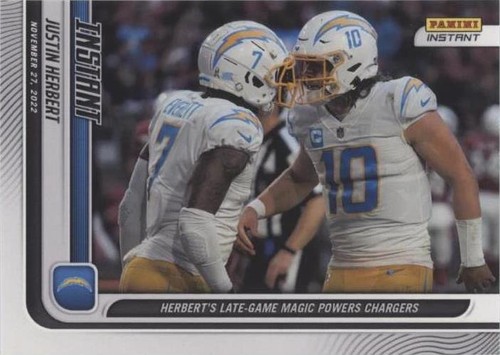2022 Panini Instant NFL Austin Ekeler Justin Herbert #125