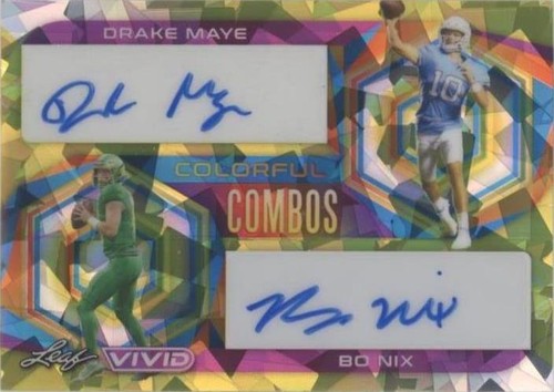 2023 Leaf Vivid Bo Nix Drake Maye #CC-23