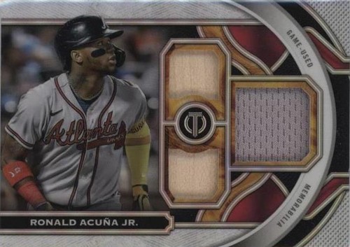 その他 TOPPS MUSEUM COLLECTION Acuna Jr. auto 2020 Topps Museum Ronald Acuna Jr Signature Swatches triple