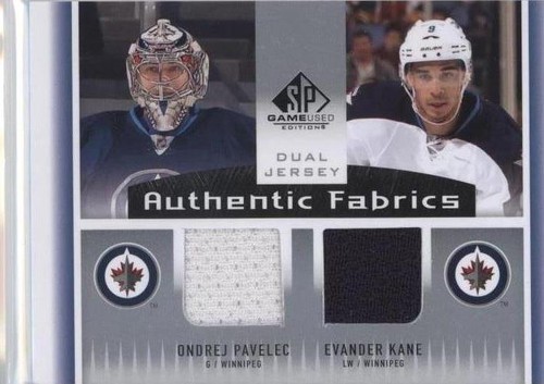 2013-14 SP Game Used Edition - Evander Kane Ondrej Pavelec #AF2-PK
