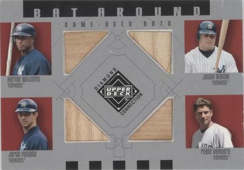 2002 Upper Deck Diamond Connection - Bernie Williams Jason Giambi Jorge Posada #BA-WGPV