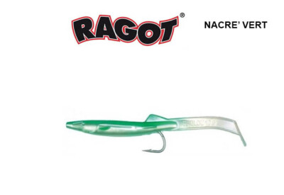 RAGLOU RAGOT 85 MM COL NACRE' VERT CONF. 3 pz SILICONICO SPINNING BARCA TRAINA