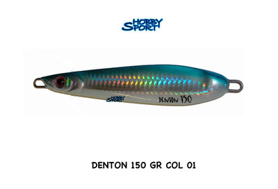 VERTICAL JIG DENTON  150 GRAMMI  COLORE AZZURRO 01 PESCA CERNIA DENTICE