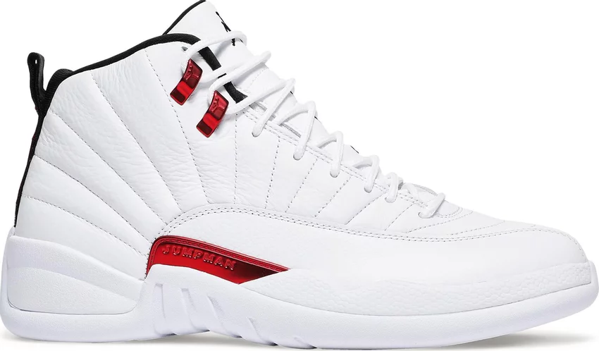 

Air Jordan 12 Retro Twist White University Red Black Shoes CT8013-106 Мужские 18, Белый, Air Jordan 12