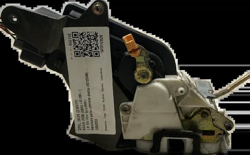 9212699 SERRATURA PORTA ANTERIORE DESTRO OPEL AGILA (H00) (08/03>01/08<) 1.0