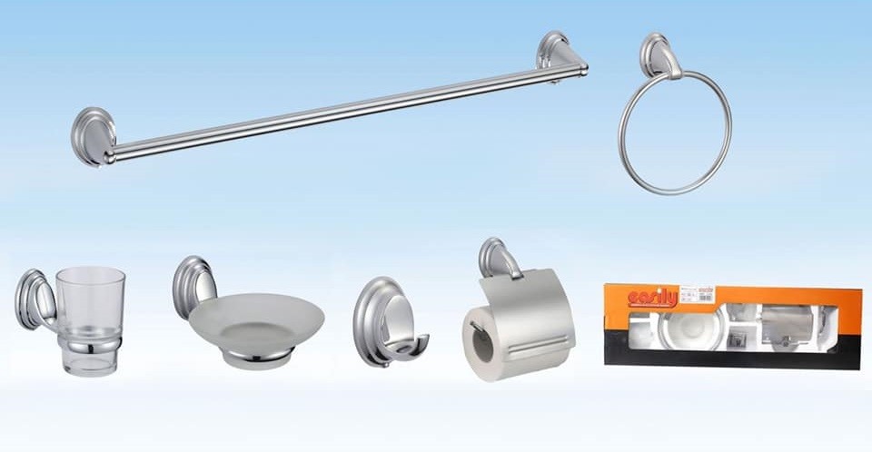 Bagno 6 Accessori Cromato Porta Asciugamano Rotolo Bicchiere Spazzolini 3100 dfh