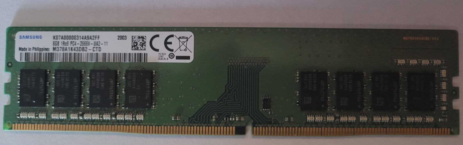 SAMSUNG DDR4 PC4-2666V 8GB 2枚で 16GB DDR4 デスクトップ用メモリ