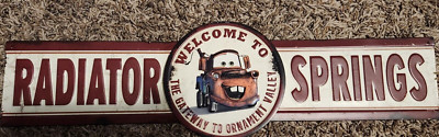 Disney CARS LAND MATER Welcome to Radiator Springs 3D Embossed Metal Sign CARS