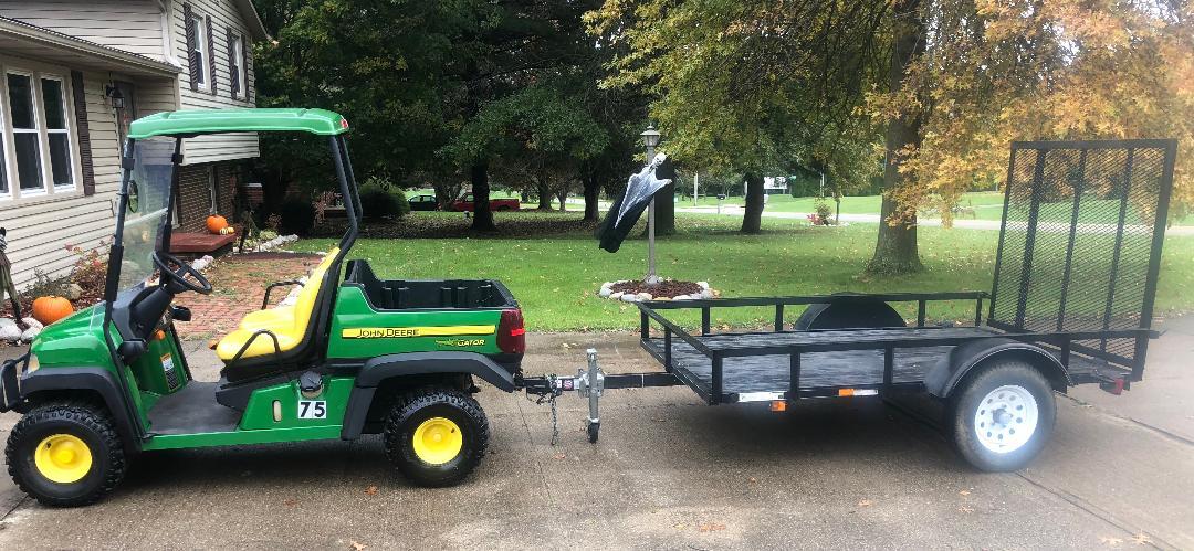 2010 JOHN DEERE GATOR CX with 5x8 Trailer. ONLY 240 hours on Gator. NICE