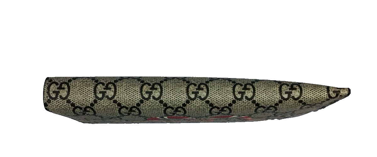 Pre-owned Supreme Authentic Gucci Gg  Snake Print L-shaped Zipper Wallet 575364 K561n In Beige