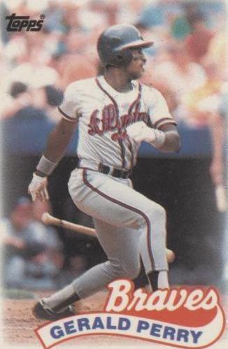 1989 Topps League Leaders Minis - Gerald Perry #2