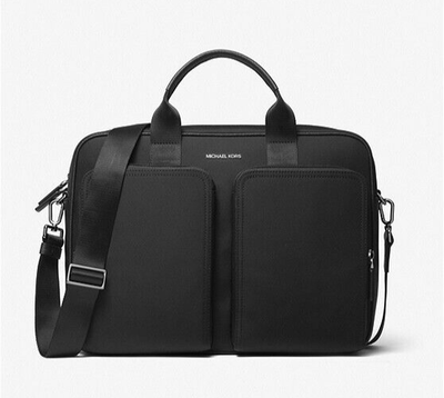 MICHAEL KORS KENT MENS NYLON BROEFCASE BOOK BAG LAPTOP BAG BLACK NEW