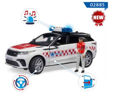 BRUDER, RANGE ROVER Velar Ambulance with driver, 1/16, BRU2885