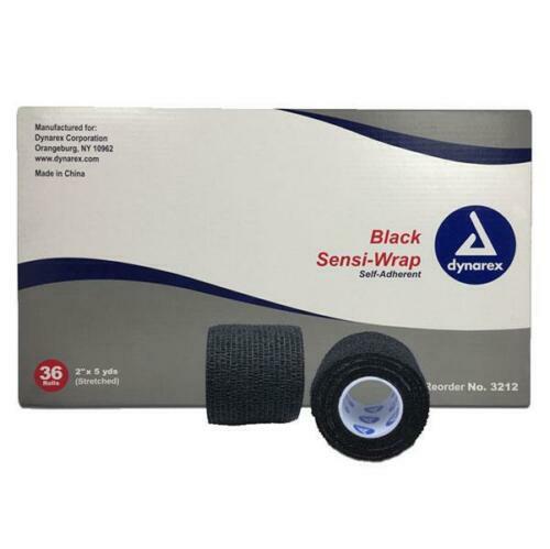 Black Sensi Wrap Self-Adherent Bandage Rolls by Dynarex for Tattoo Market