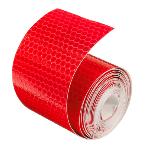 Nastro Adesivo Riflettente Catarifrangente Camion Auto Moto Rosso 5Mt awe
