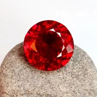 10+ Ct NATURAL Certified Round Cut BURMA Pigeon Blood Red Ruby Loose Gemstone