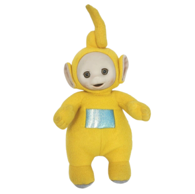 VINTAGE 1988 PLAYSKOOL TELETUBBIES LAA LAA YELLOW STUFFED ANIMAL PLUSH TOY DOLL