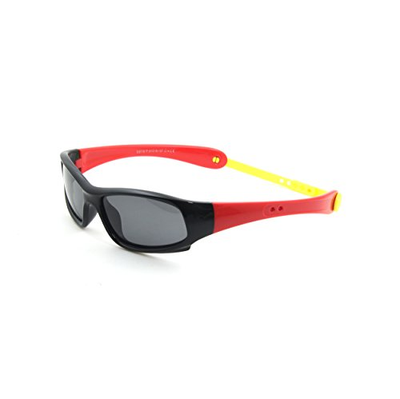 Tacloft Children Sunglasses 51mm Polarized Rubber Wayfarer Sunglasses for Kids