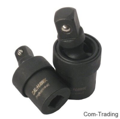2pc Universal Impact Joint Set 3/8'' & 1/2'' DR. CR-MO Ball Type Swivel Socket