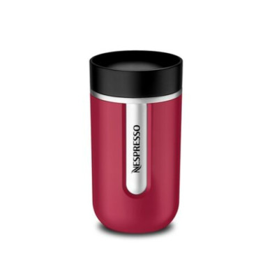 Nespresso NOMAD SMALL TRAVEL MUG RED RASPBERRY NEW 10oz Free Ship Brand New
