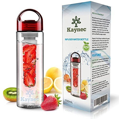 Buy 1 Get 1 Free - Fruit Infuser Water Bottle 24oz Red Blue Black BPA FREE
