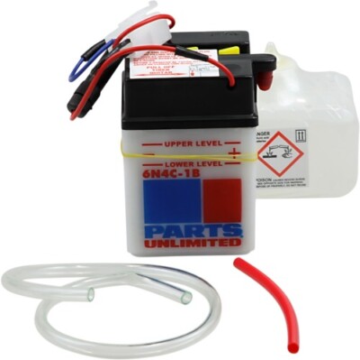 Parts Unlimited 6V Conventional Battery Kit - 6N4C-1B Offroad 6N4C-1B-FP
