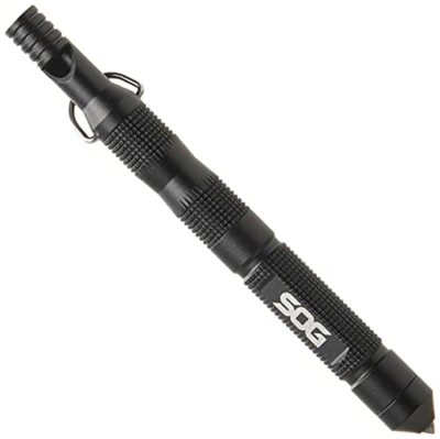 SOG Flint Survival & Defense Tool Safety Whistle, Fire Starter, Glass Breaker