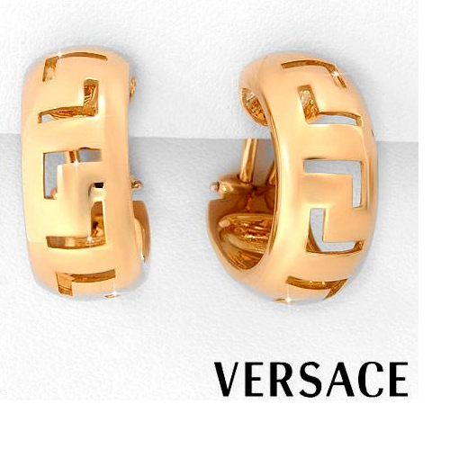 【VERSACE】gold-tone hoop イヤリング Crystal La Medusa Hoop Earrings Gold | VERSACE US