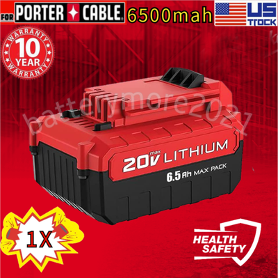 PACK 20 Volt 8.0Ah Lithium-ion Battery for Porter Cable 20V MAX PCC685L PCC680L