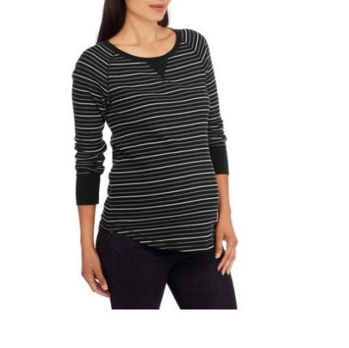 Faded Glory Thermal Button Top Long Sleeve Size Sm Green