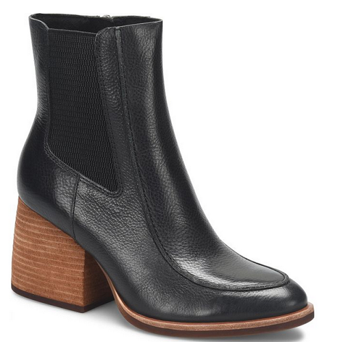 Pre-owned Kork-ease Women's Cantley Leather Heeled Boot In Black