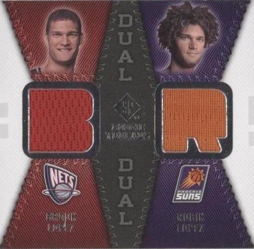 2008-09 SP Rookie Threads - Robin Lopez/Brook Lopez #RTD-LL