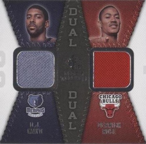 2008-09 SP Rookie Threads - O.J. Mayo/Derrick Rose #RTD-MR