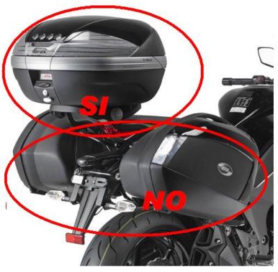 PORTAVALIGIA 4100FZ + BAULE GIVI V46NT TECH KAWASAKI Z1000 SX 4100FZ + M5+ V46NT