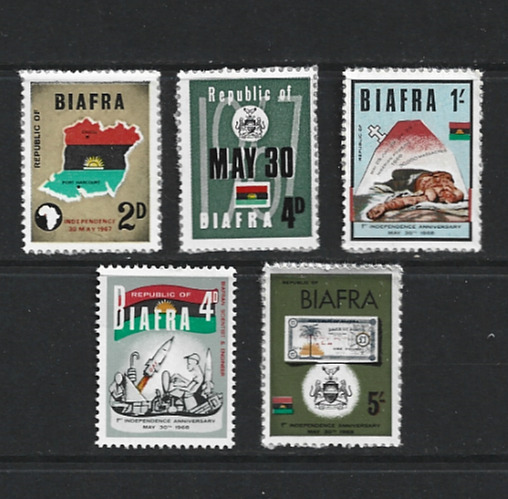 Biafra 1968 Independence Set + 2, Mint MNH