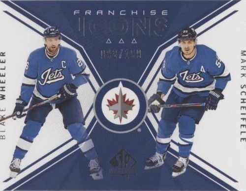 2018-19 SP Authentic - Blake Wheeler Mark Scheifele #127