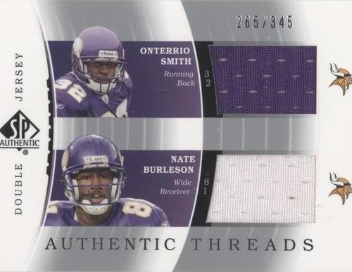 2003 SP Authentic Nate Burleson Onterrio Smith #DJC-OS/NB