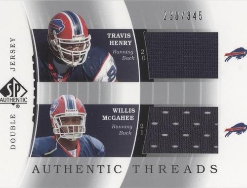 2003 SP Authentic Travis Henry Willis McGahee #DJC-TH/WM
