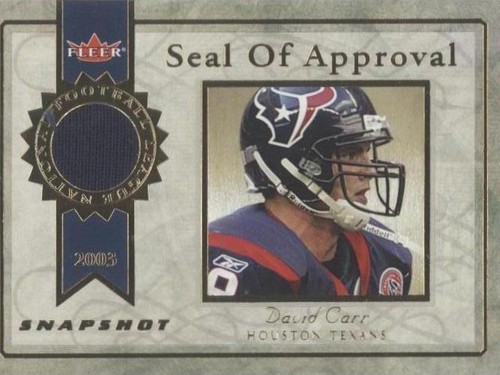 2003 Fleer Snapshot David Carr #SA-DC